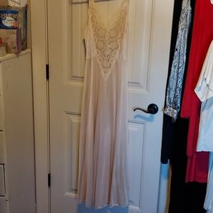 Pink silky, slimming lingerie gown